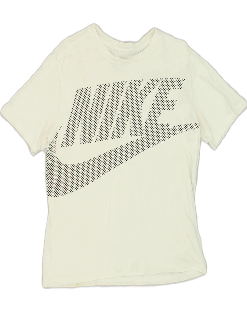 NIKE Mens Graphic T-Shirt Top Medium White Cotton | Vintage Nike | Thrift | Second-Hand Nike | Used Clothing | Messina Hembry 