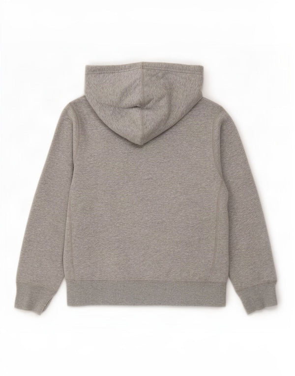 Nike Boys Zip Hoodie Sweater 8-9 Years Small Grey Cotton