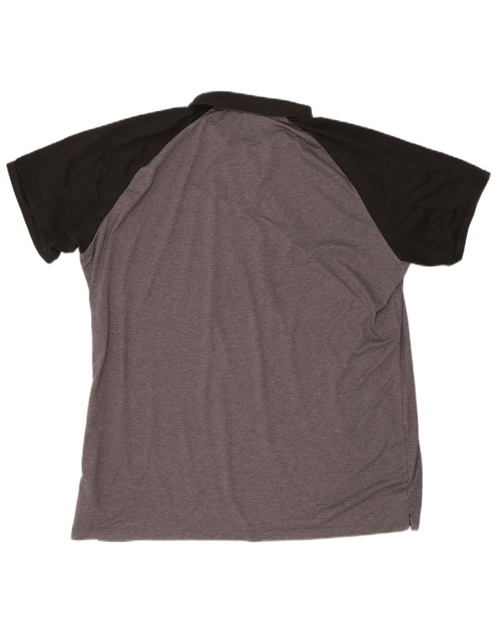Nike Mens Dri Fit Polo Shirt 2XL Grey Colourblock Polyester