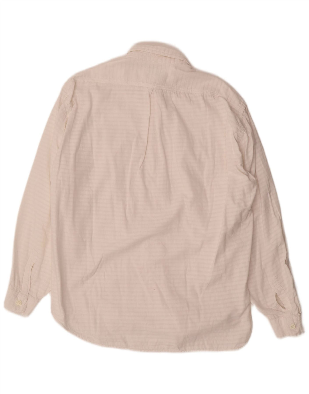 POP 84 Mens Shirt Small White Striped Cotton