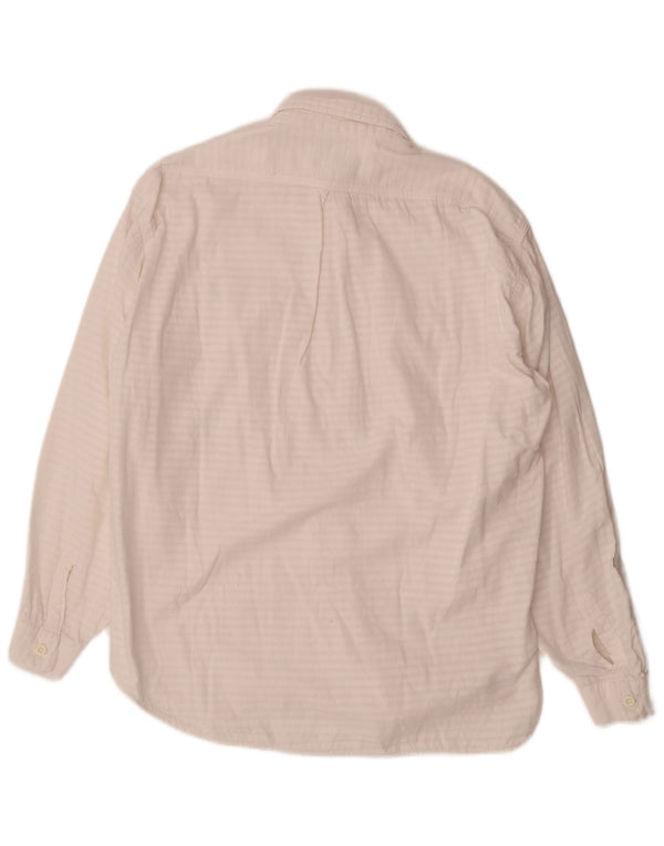 POP 84 Mens Shirt Small White Striped Cotton