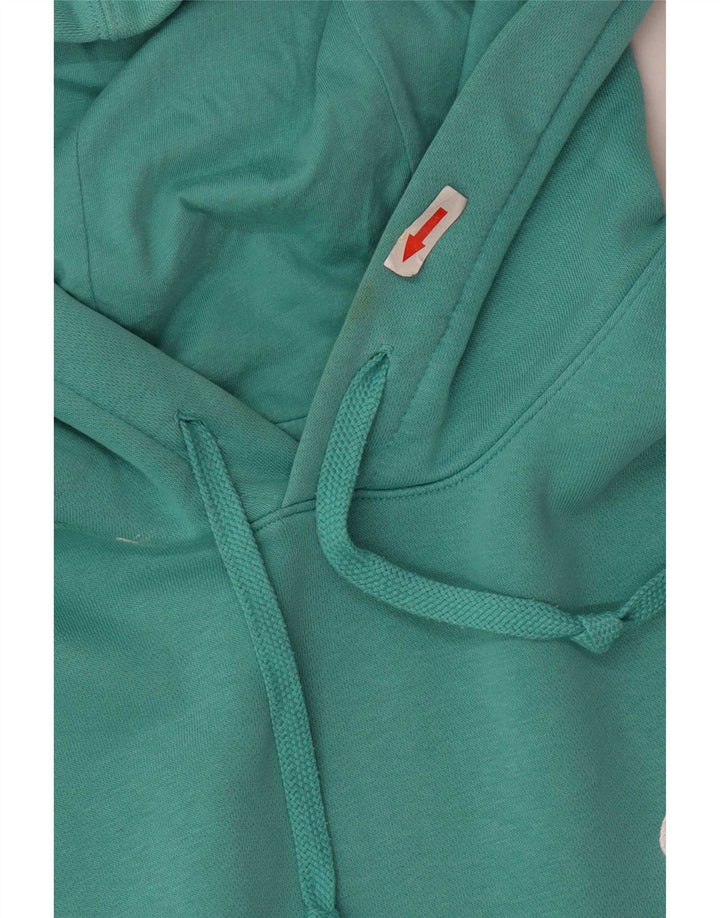 Nike Mens Hoodie Jumper Large Turquoise Cotton