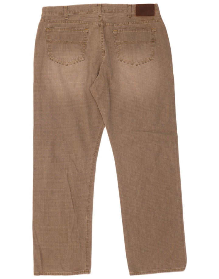 Marks & Spencer Mens Straight Jeans W40 L33 Khaki Cotton