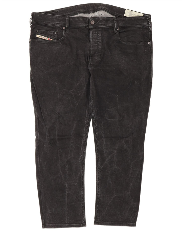 DIESEL Mens Straight Jeans W38 L27 Black Cotton