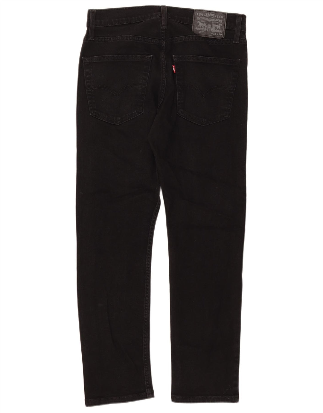 Levi's Mens 502 Tapered Jeans W31 L27 Black Cotton