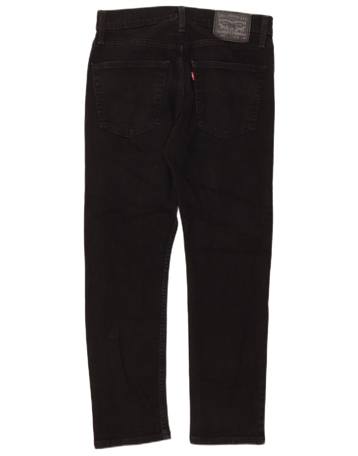Levi's Mens 502 Tapered Jeans W31 L27 Black Cotton