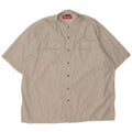 Wrangler Mens Short Sleeve Shirt 2XL Beige Cotton