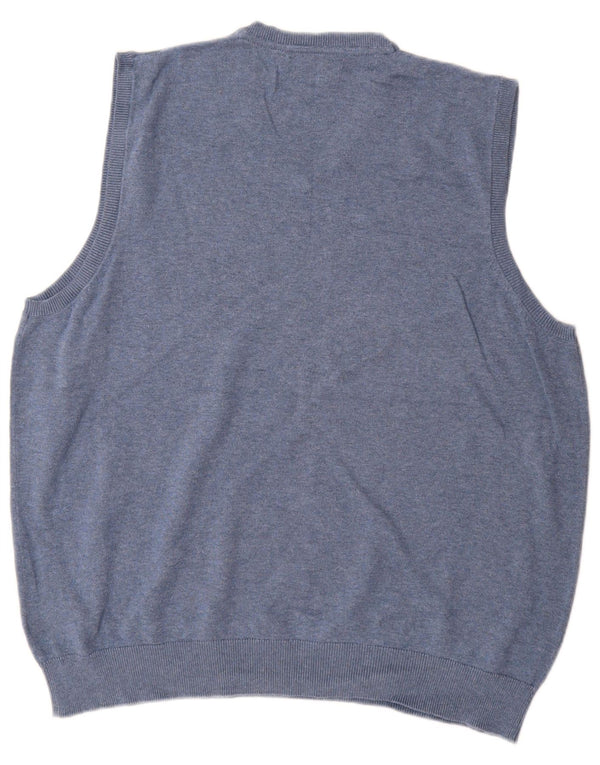 Marks & Spencer Mens Vest Tank Top XL Blue Cotton