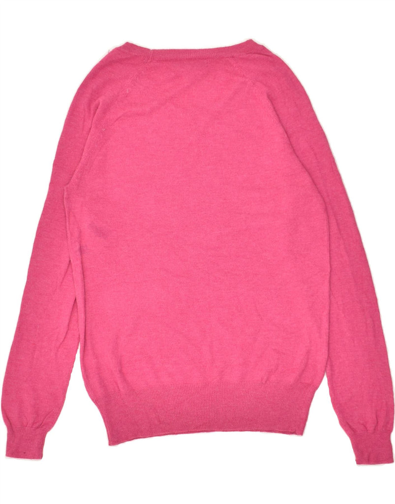 MOSSIMO Womens Boat Neck Jumper Sweater UK 12 Medium Pink Cotton | Vintage Mossimo | Thrift | Second-Hand Mossimo | Used Clothing | Messina Hembry 