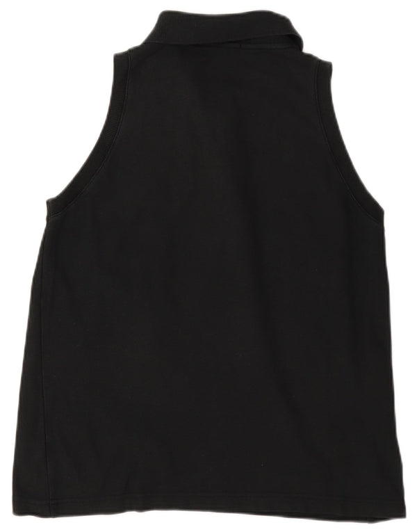 Fila Womens Sleeveless Polo Shirt IT 46 Large Black