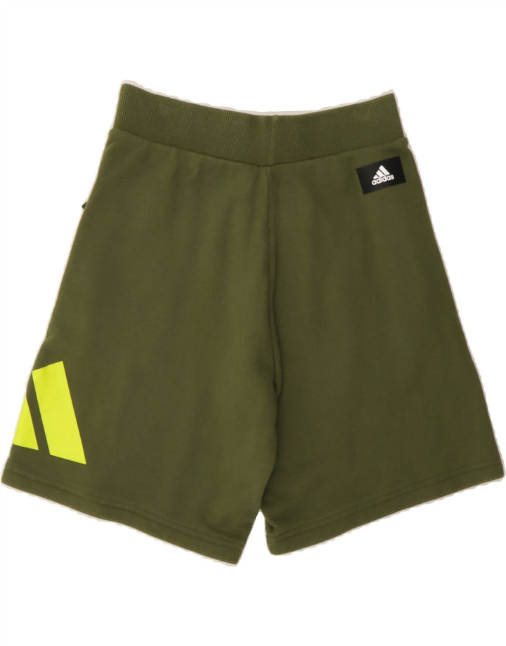 ADIDAS Mens Graphic Sport Shorts Small Green Cotton Vintage Adidas and Second-Hand Adidas from Messina Hembry 
