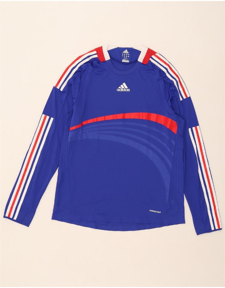 Adidas Mens Clima 365 Top Long Sleeve Large Blue Colourblock Polyester
