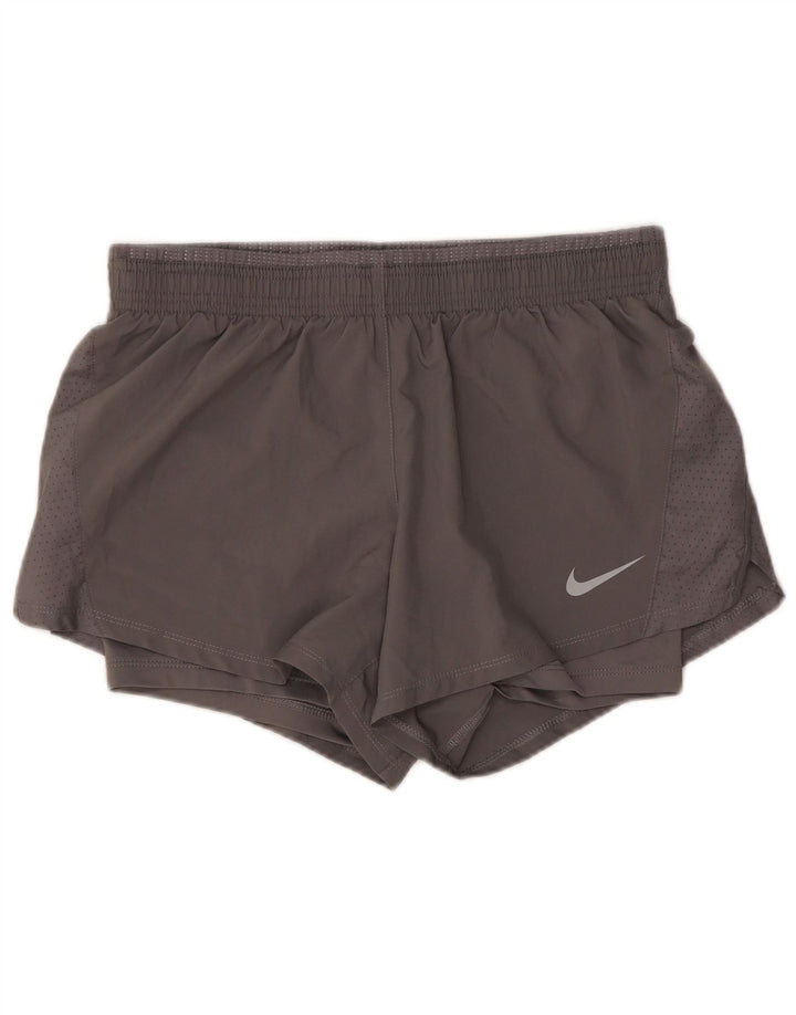 Nike Womens Dri Fit Sport Shorts UK 10 Small Grey