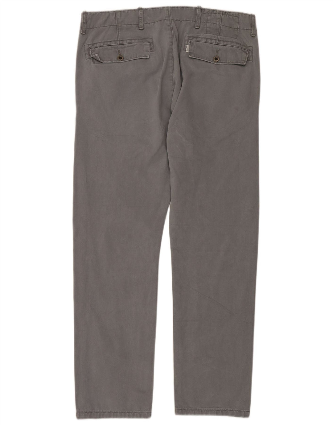 LEVI'S Mens Straight Chino Trousers W33 L30 Grey Cotton