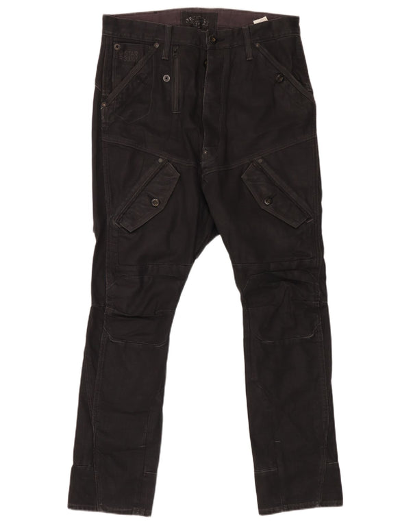 G-Star Mens Slim Cargo Trousers W33 L32 Black Cotton