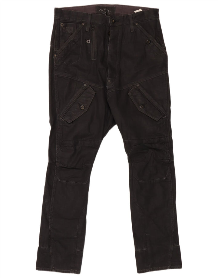 G-Star Mens Slim Cargo Trousers W33 L32 Black Cotton