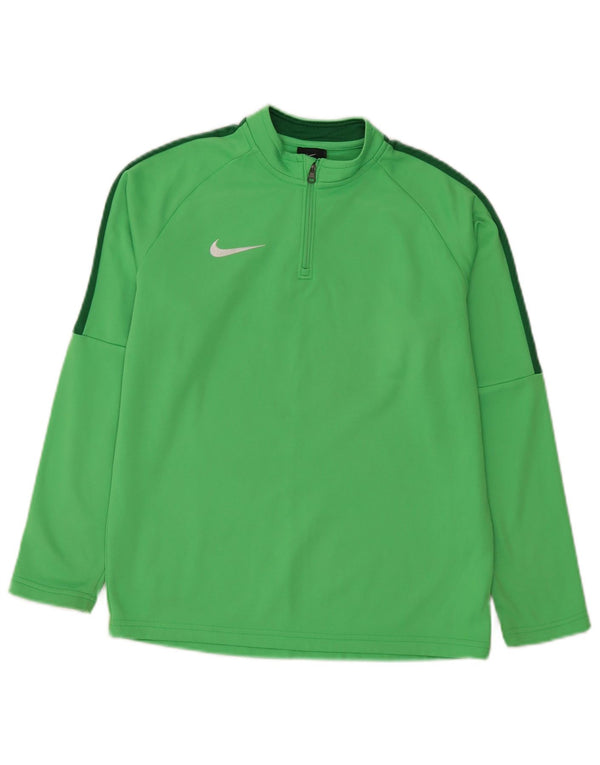 Nike Boys Dri Fit Pullover Tracksuit Top 12-13 Years Large Green