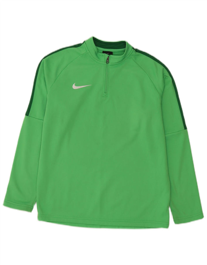 Nike Boys Dri Fit Pullover Tracksuit Top 12-13 Years Large Green