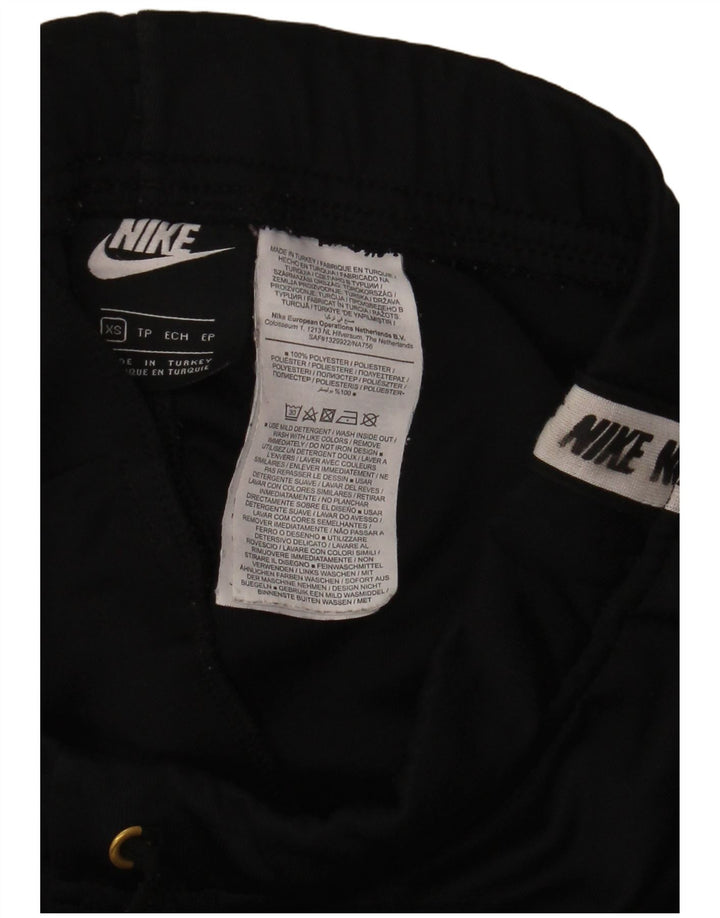 Nike Mens Graphic Tracksuit Trousers Joggers XS Black Polyester