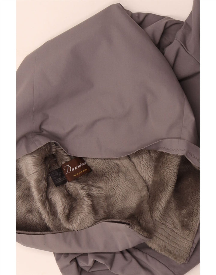 DANNIMAC Womens Sherpa Overcoat UK 18 XL Grey Cotton