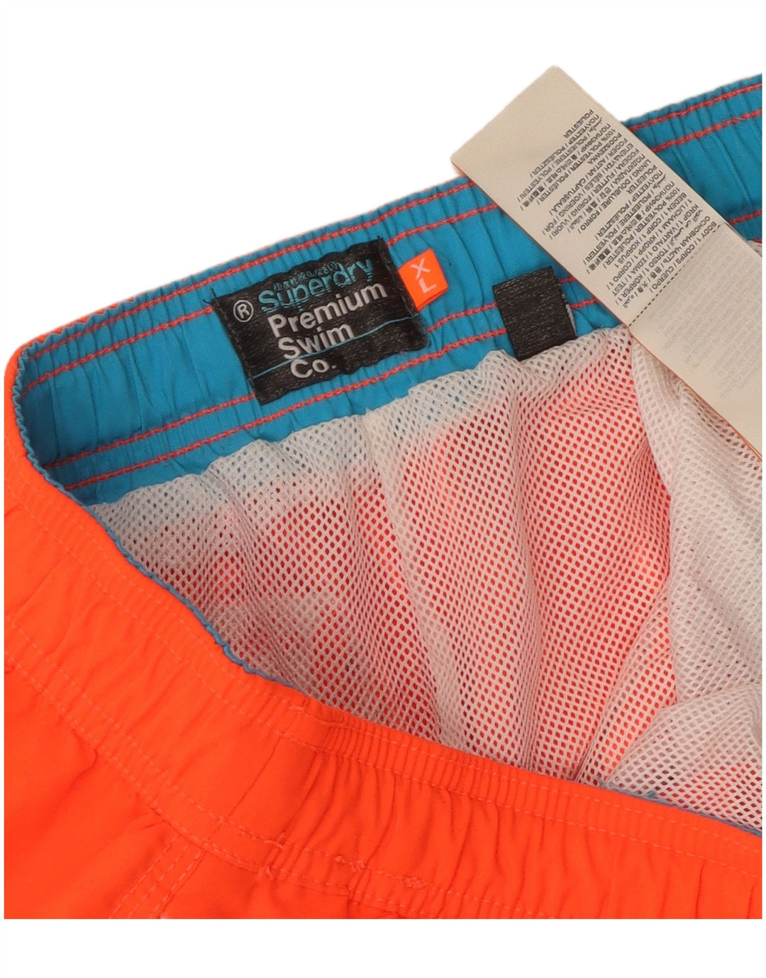 Superdry Mens Graphic Swimming Shorts XL  Orange Polyester