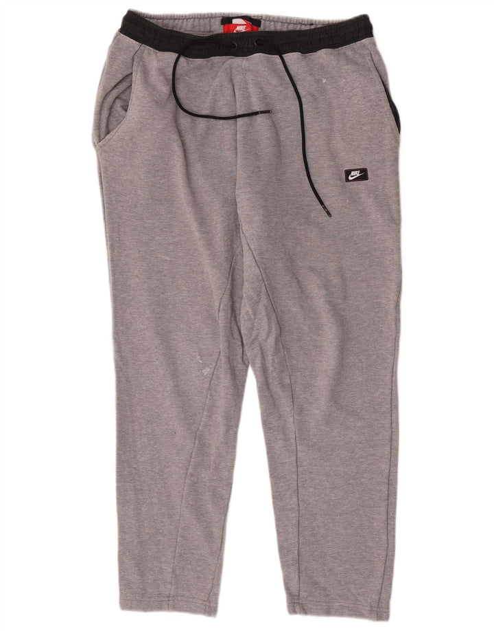 Nike Mens Tracksuit Trousers Large Grey Colourblock Cotton