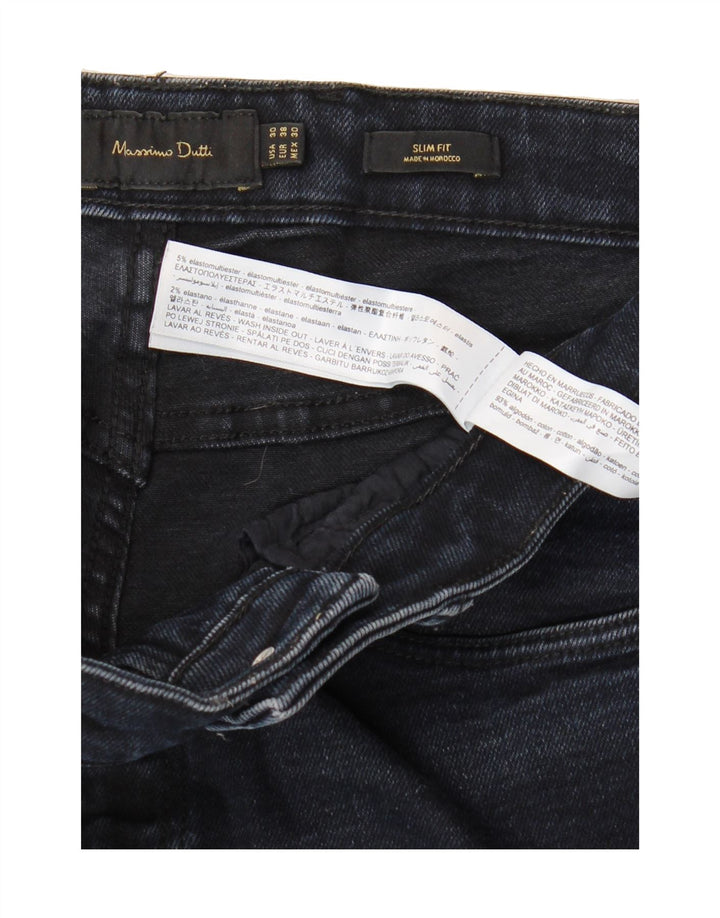MASSIMO DUTTI Mens Slim Jeans EU 38 Small W30 L30 Navy Blue Cotton Vintage Massimo Dutti and Second-Hand Massimo Dutti from Messina Hembry 