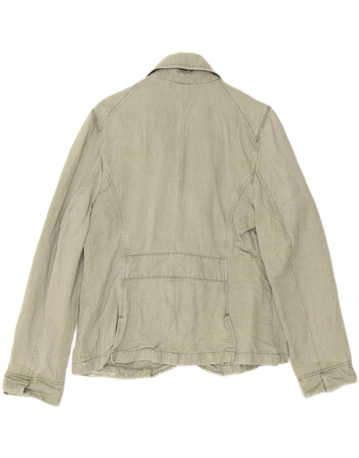 TIMBERLAND Womens 2 Button Blazer Jacket UK 16 Large Green Herringbone Vintage Timberland and Second-Hand Timberland from Messina Hembry 