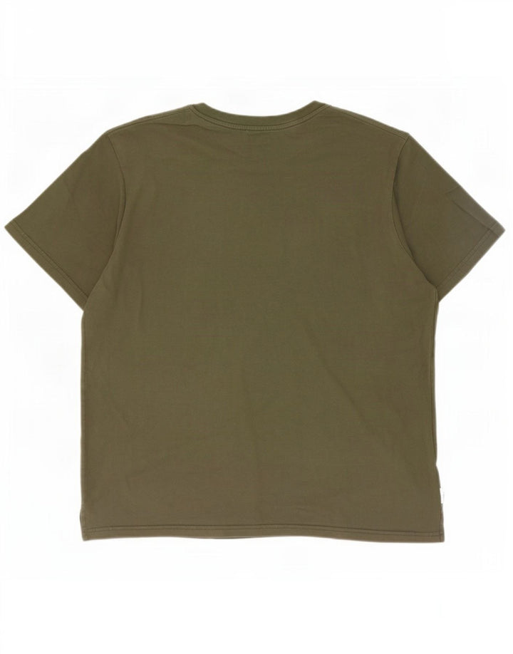 PEPE Jeans Mens Regular T-Shirt Top Large Khaki Cotton