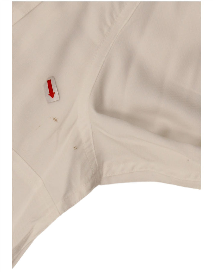 EDDIE BAUER Mens Short Sleeve Shirt XL White Polyester
