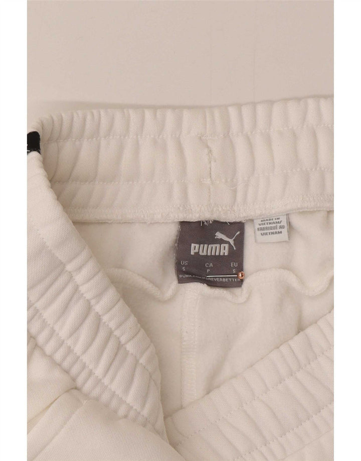 Puma Mens Tracksuit Trousers Joggers Small White
