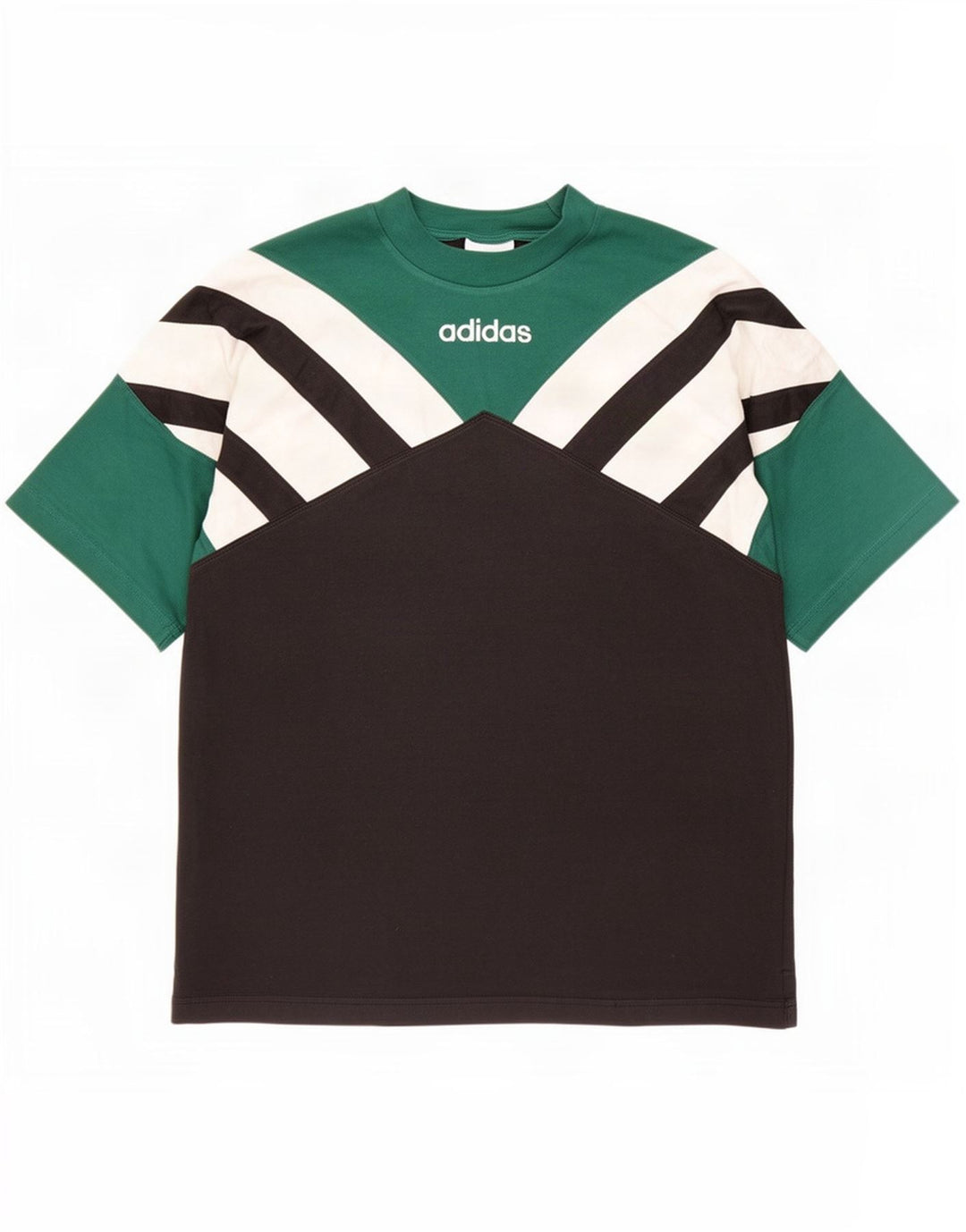 Adidas Mens T-Shirt Top Small Black Colourblock Cotton