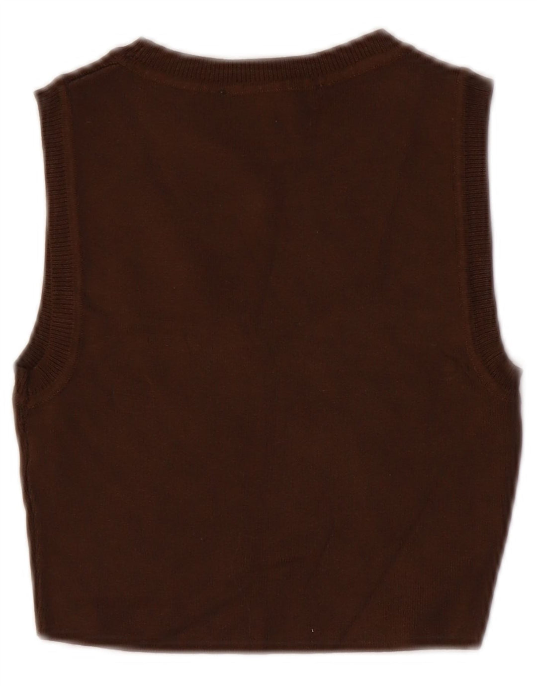 Zara Womens Vest Tank Top UK 8 Small Brown Viscose