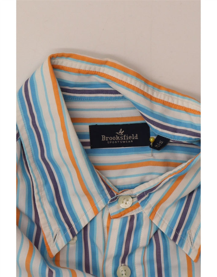 BROOKSFIELD Mens Shirt Size 42 Large Blue Striped