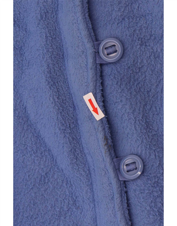 Marks & Spencer Womens Fleece Jacket UK 14 Large Blue Polyester
