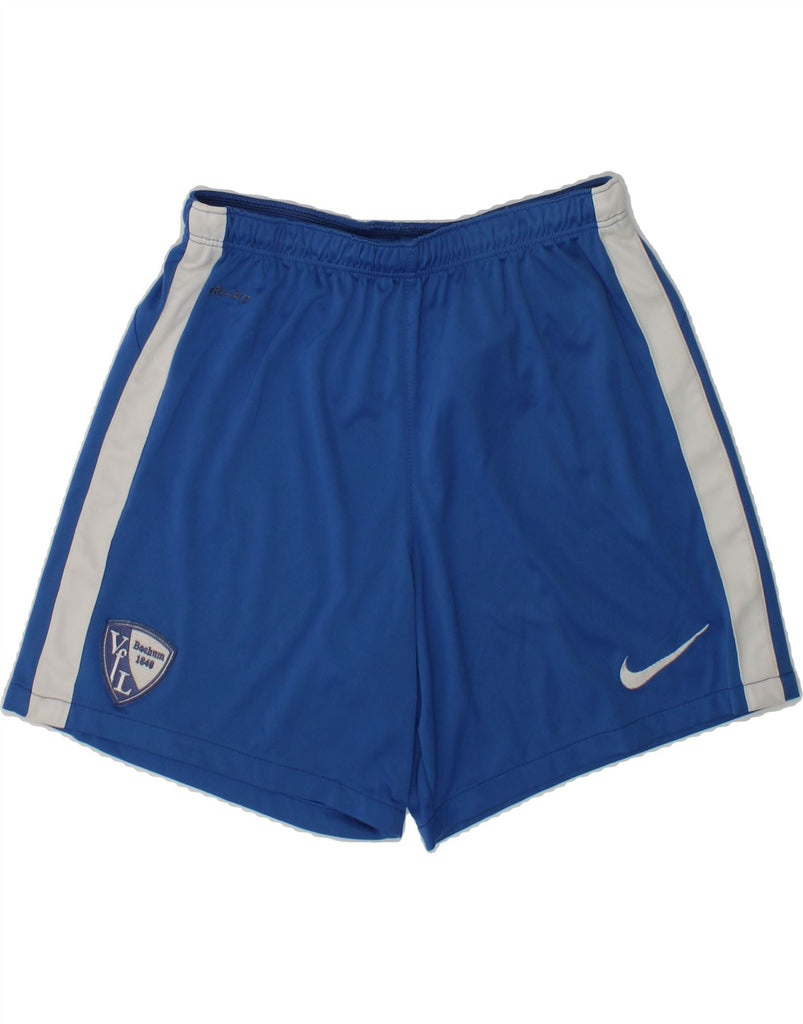 NIKE Boys Dri Fit Sport Shorts 8-9 Years Small Blue Polyester | Vintage Nike | Thrift | Second-Hand Nike | Used Clothing | Messina Hembry 