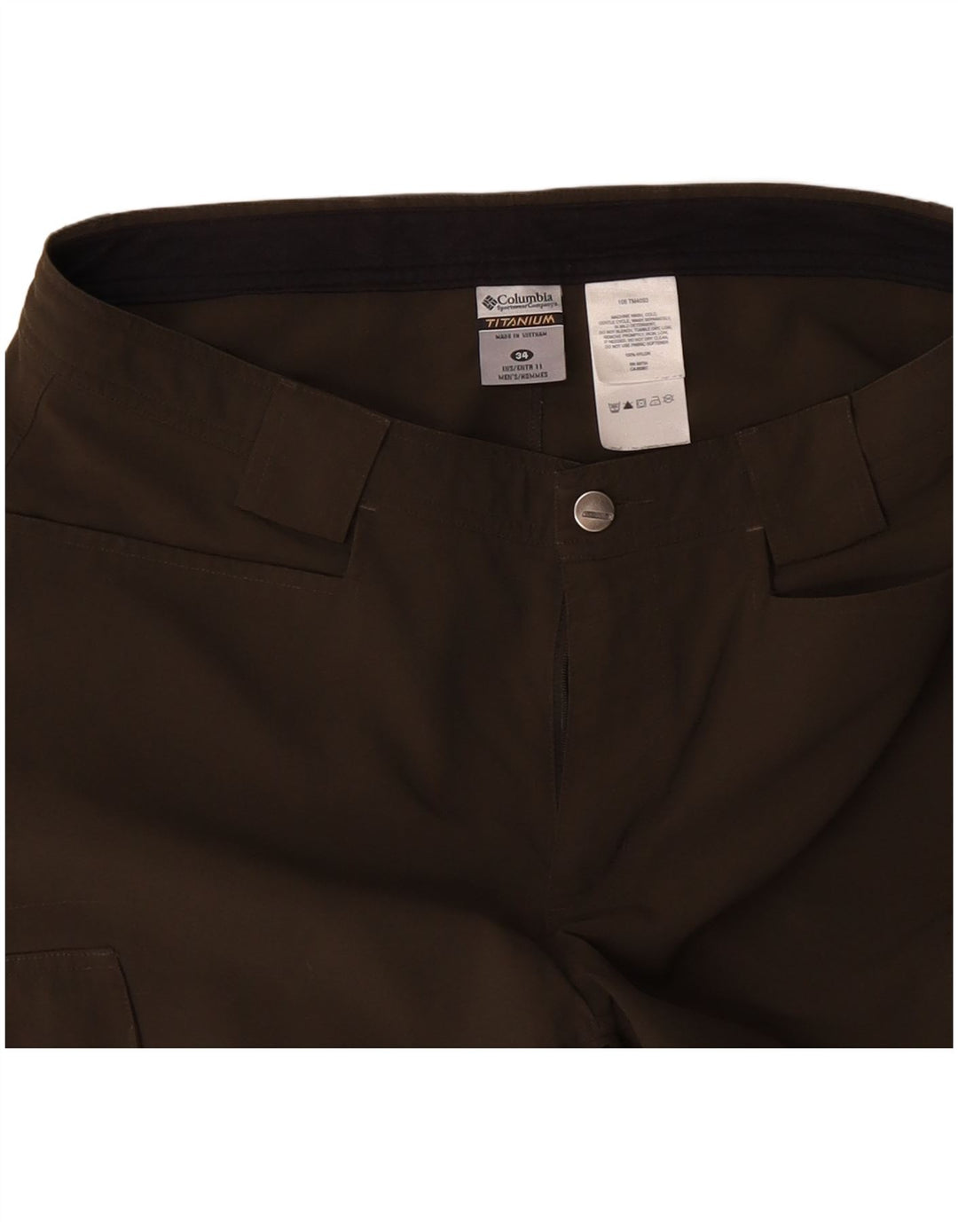 COLUMBIA Mens Titanium Cargo Shorts  W34 Large Khaki Nylon