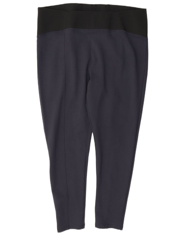 Marks & Spencer Womens High Waist Leggings UK 20 2XL Navy Blue Viscose
