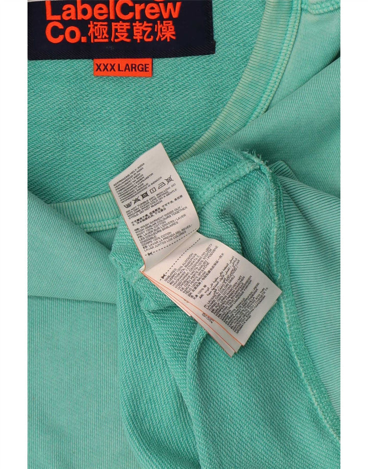Superdry Mens Sweatshirt Jumper 3XL Green Cotton