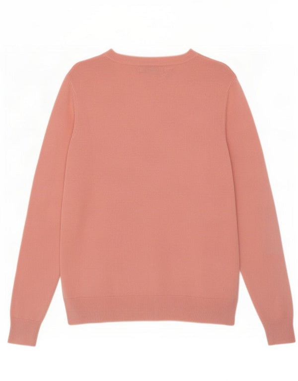 Marks & Spencer Womens Boat Neck Jumper Sweater UK 12 Medium Pink Acrylic