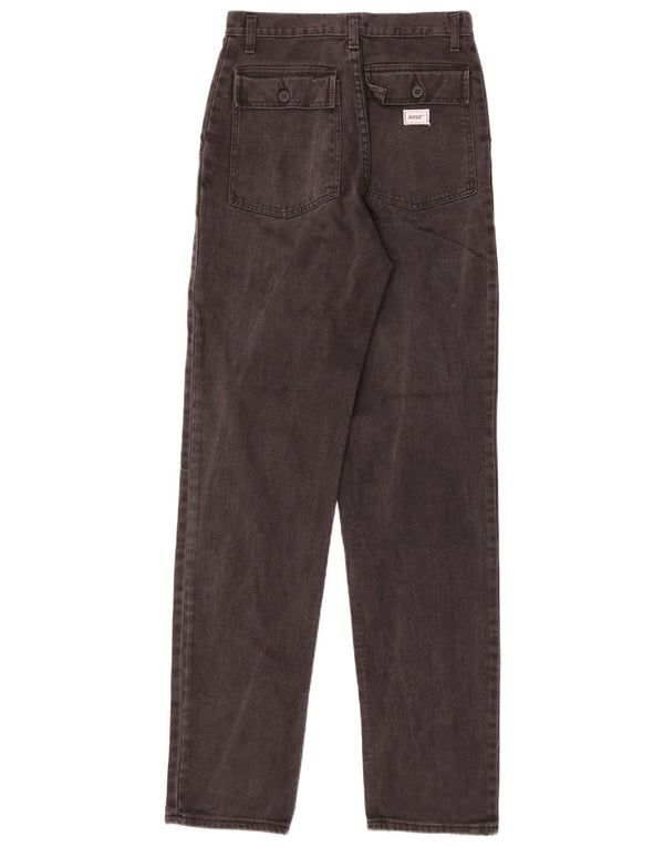 Rifle Mens Straight Jeans W30 L36 Black Cotton