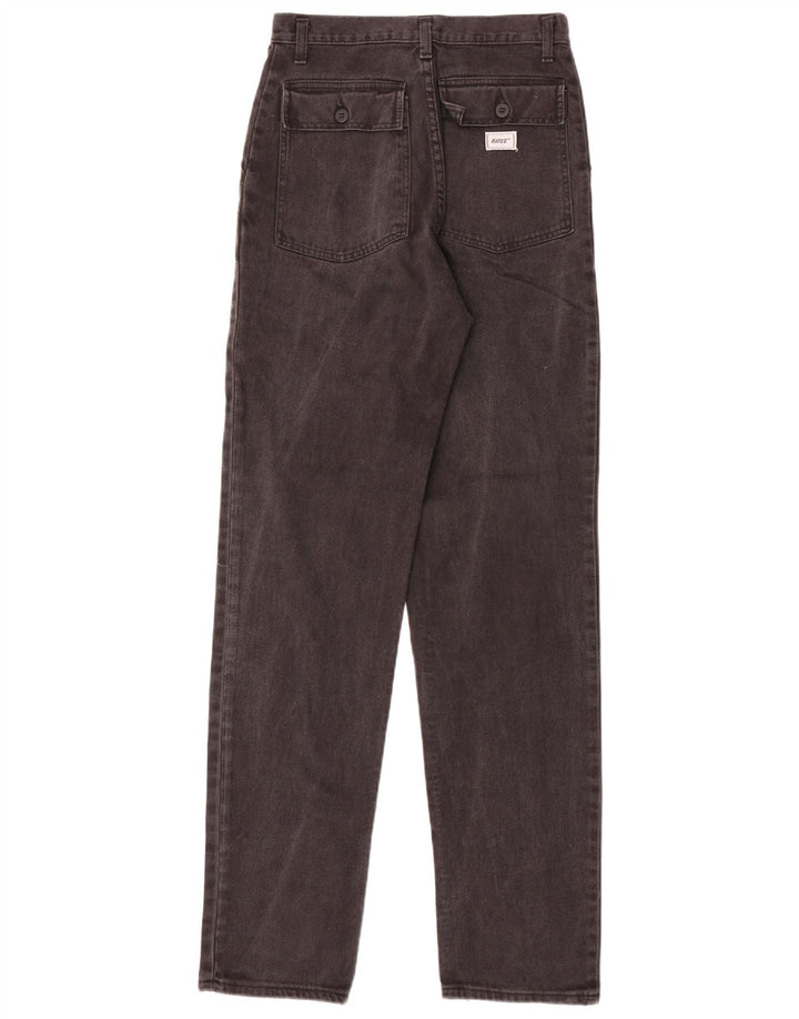 Rifle Mens Straight Jeans W30 L36 Black Cotton