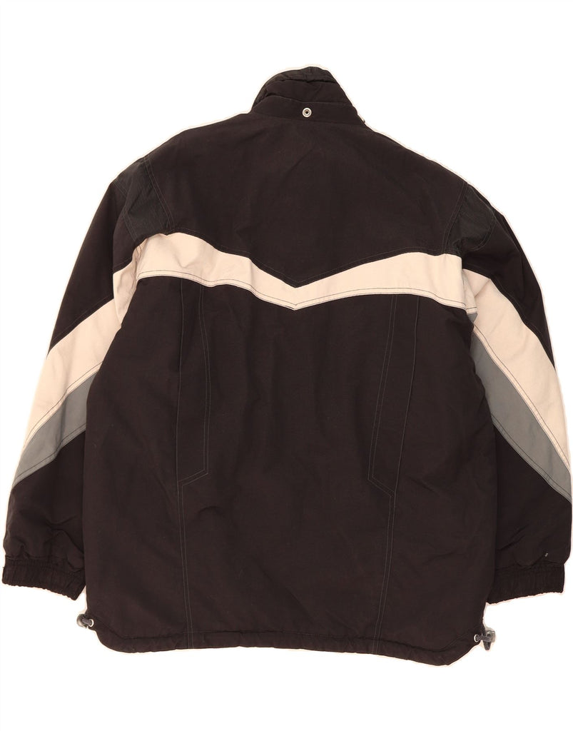 COLMAR Mens Graphic Pullover Ski Jacket UK 42 XL Black Colourblock Vintage Colmar and Second-Hand Colmar from Messina Hembry 