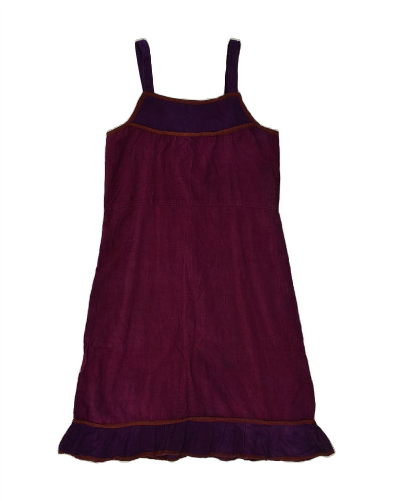 VINTAGE Womens Corduroy Slip Dress UK 12 Medium Burgundy Cotton | Vintage Vintage | Thrift | Second-Hand Vintage | Used Clothing | Messina Hembry 