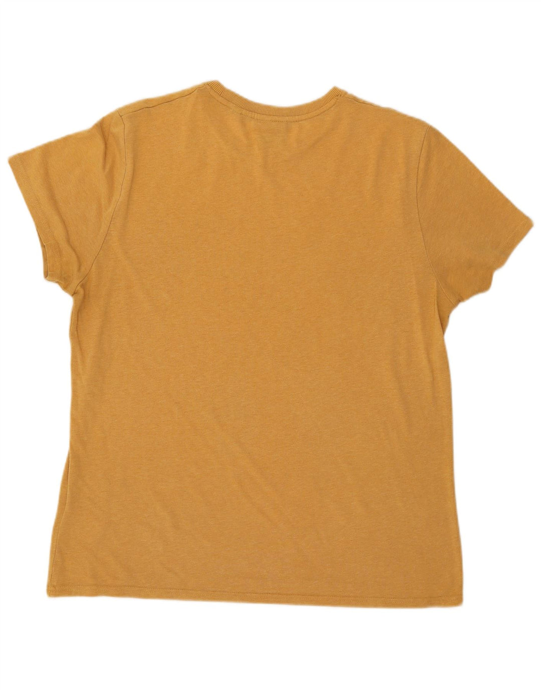 SUPERDRY Mens Graphic T-Shirt Top 2XL Yellow Cotton