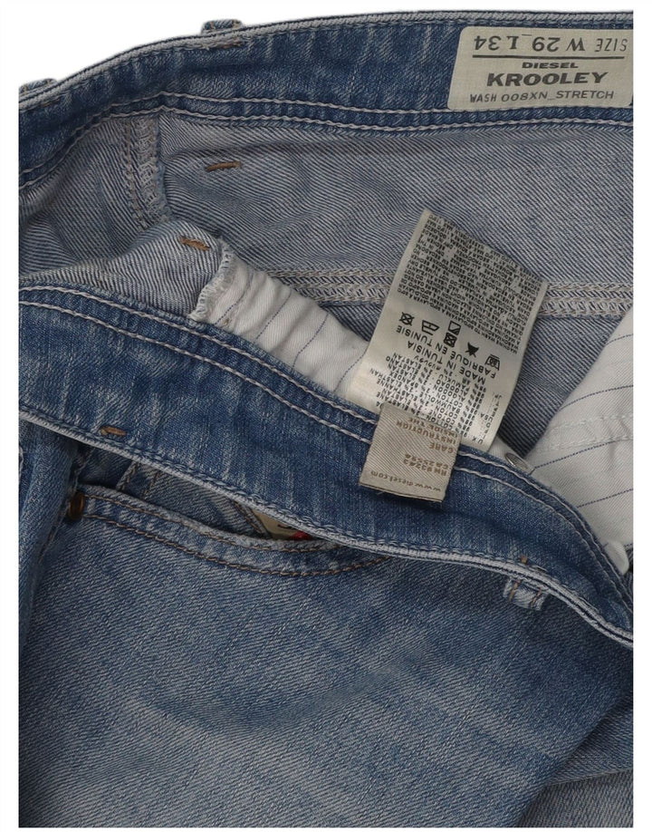 DIESEL Mens Krooley Straight Jeans W29 L34 Blue Cotton