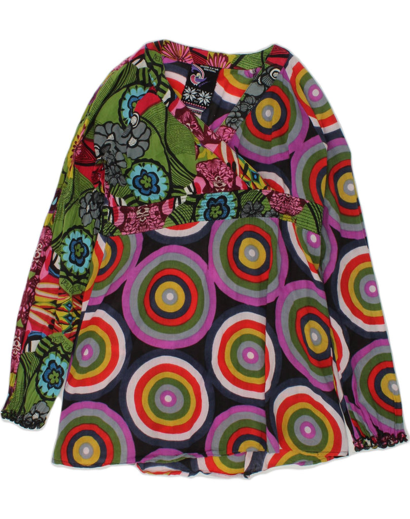 DESIGUAL Girls Crazy Pattern Top Long Sleeve 11-12 Years Multicoloured | Vintage Desigual | Thrift | Second-Hand Desigual | Used Clothing | Messina Hembry 