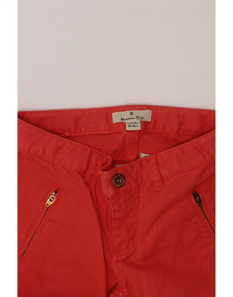MASSIMO DUTTI Girls Slim Chino Trousers 9-10 Years W24 L24 Red Vintage Massimo Dutti and Second-Hand Massimo Dutti from Messina Hembry 