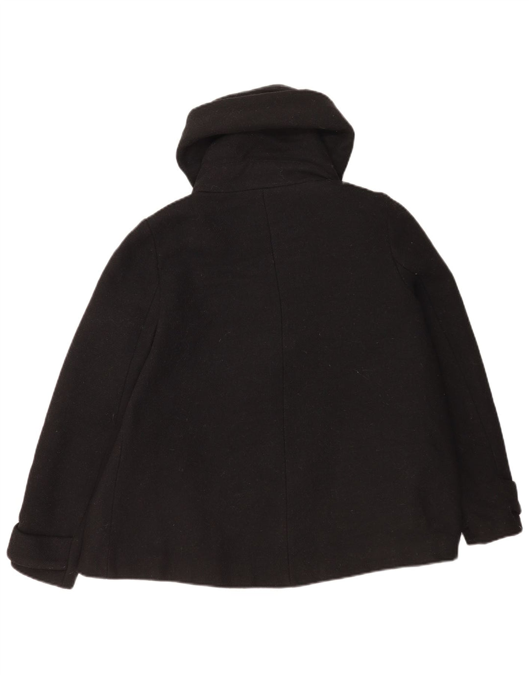Zara Womens Hooded Bomber Jacket UK 14 Medium Black Polyester