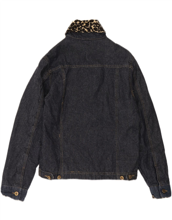GIANI FEROTI Womens Lady Line Denim Jacket UK 10 Small Navy Blue